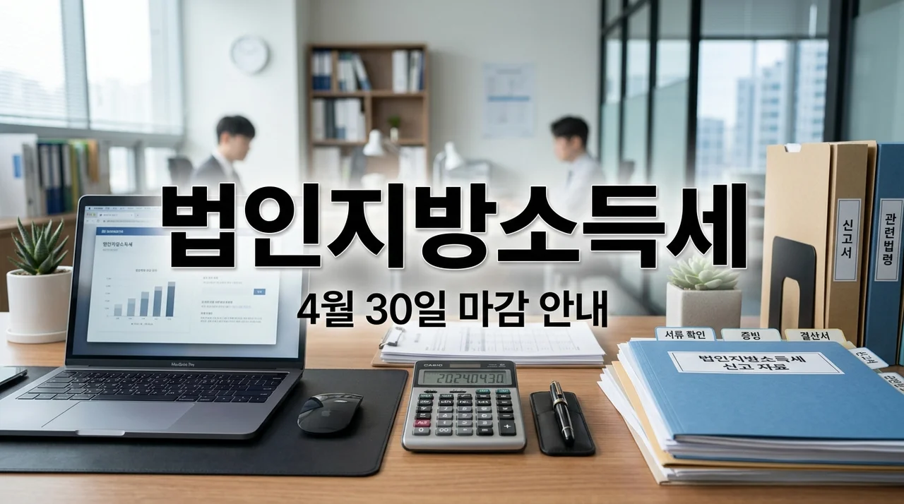 2026년 법인지방소득세 신고 기간 방법 서류 완벽 정리 (4월 30일 마감)