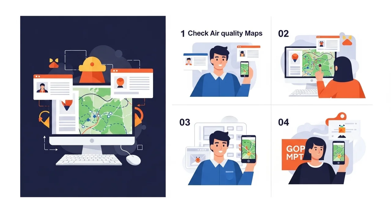 에어코리아에서 우리동네 수치 확인하는 3단계
