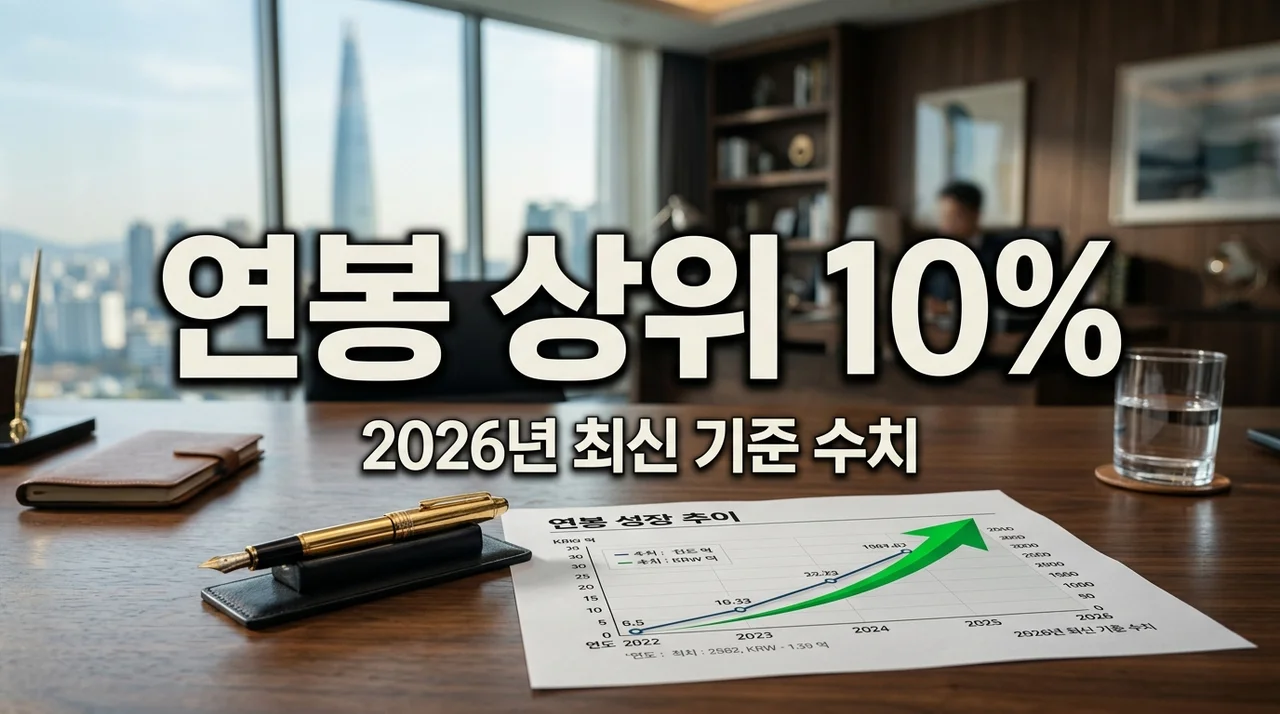 2026 연봉 상위 10% 기준은? 실수령액과 직종별 커트라인 총정리